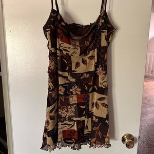 Cider 2XL fall print mini dress